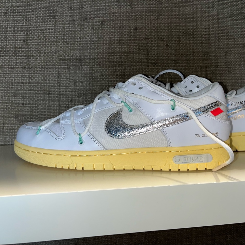 Nike Sneakers low top Air Force ones brand new in box off white silver logo